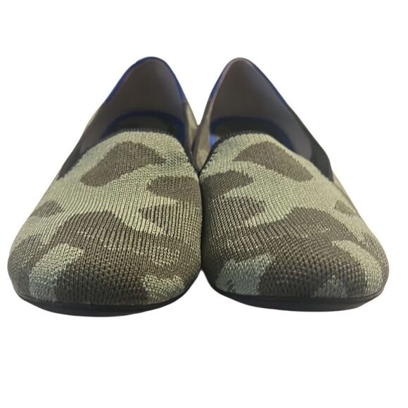 Rothy's Olive Green Camo Round Toe Knit Slip On Flats Size 9 - Picture 5 of 11